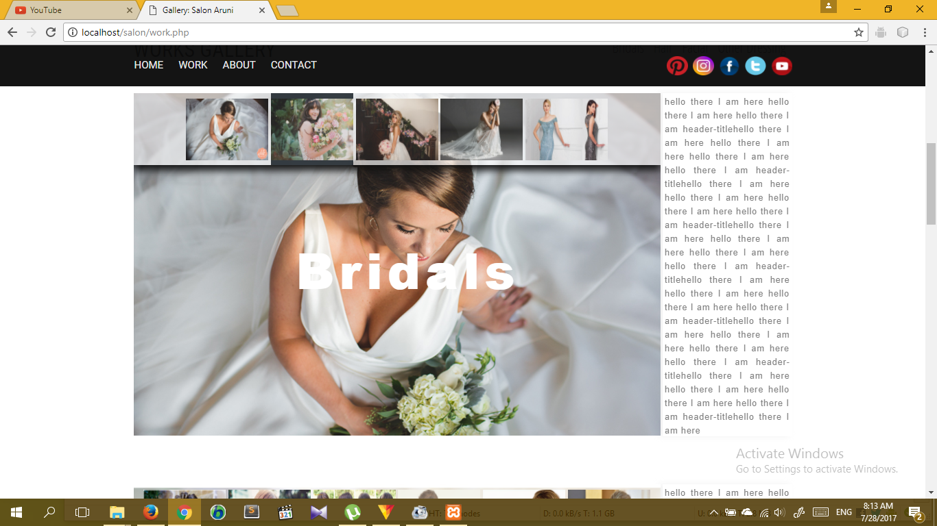 bride salson web site design buy